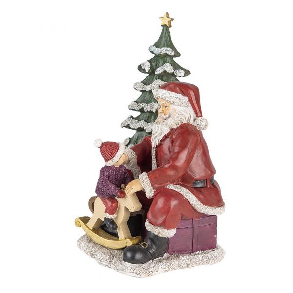 Weihnachtsmann mit Kind 16x13x22 cm – Bild 2