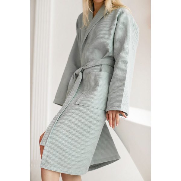 Kos Bathrobe Sea Green – Bild 2