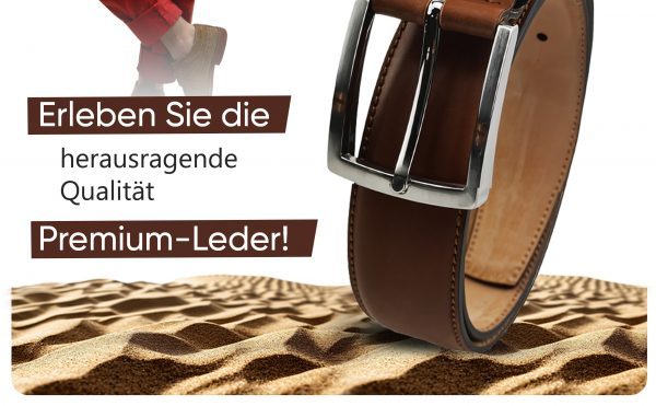 Hebold Sattlerei Wechsel-Gürtel aus Vollrindleder ohne Schließe und Baumwollbeutel Öko-Tex Standard100 4,0 cm mit Schrauben zum Länge Kürzen – Bild 10