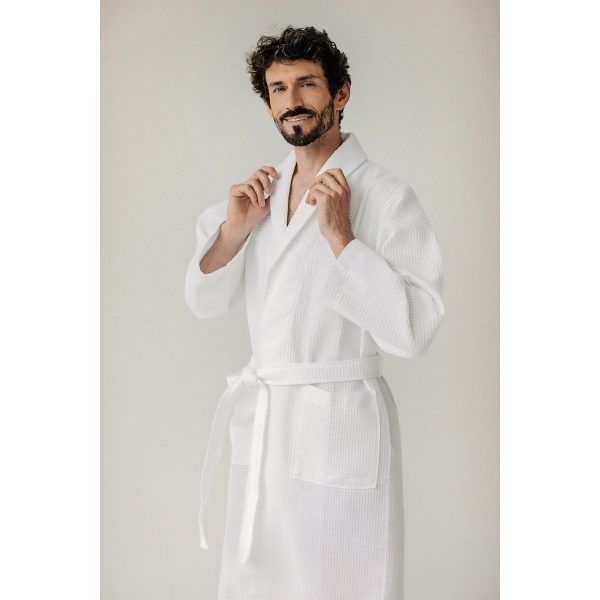 Kos Bathrobe White – Bild 6