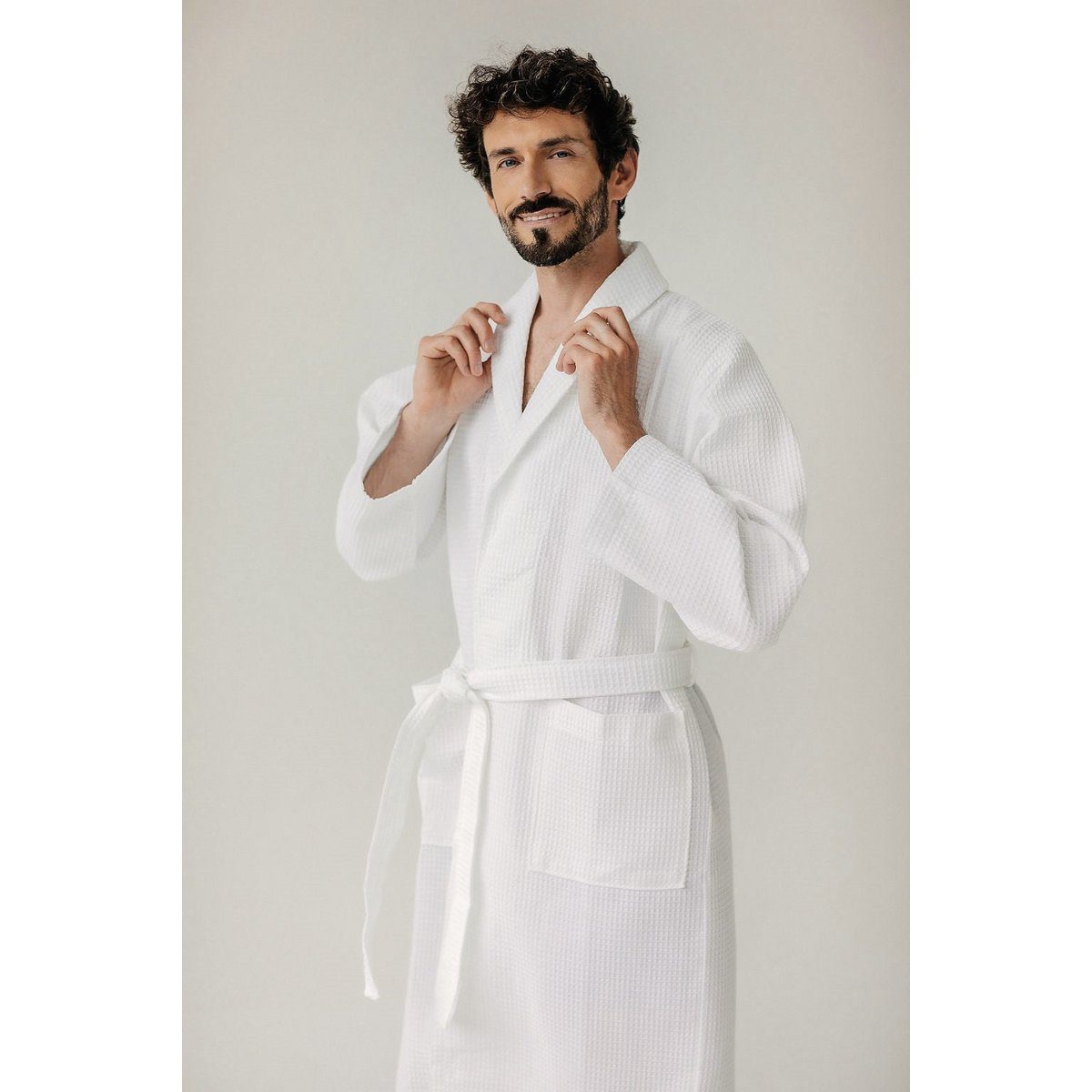 Kos Bathrobe White – Bild 6