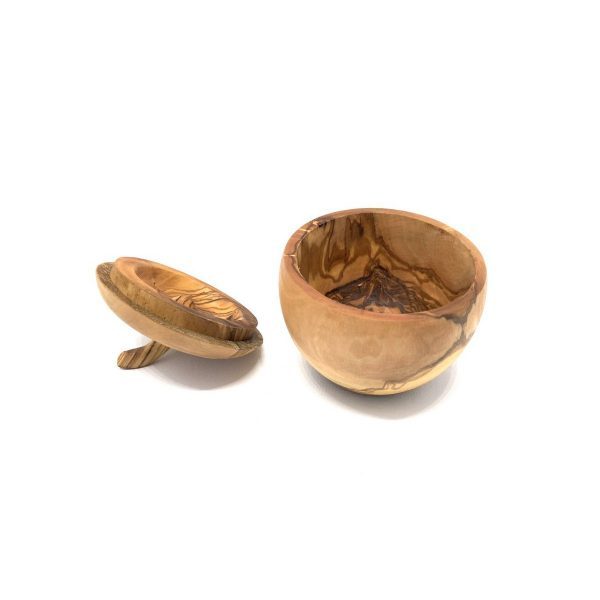 Dose wie Apfel aus Olivenholz – Bild 7