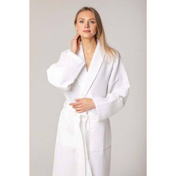 Kos Bathrobe White – Bild 3