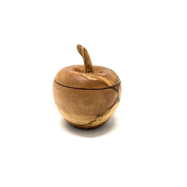 Dose wie Apfel aus Olivenholz – Bild 8