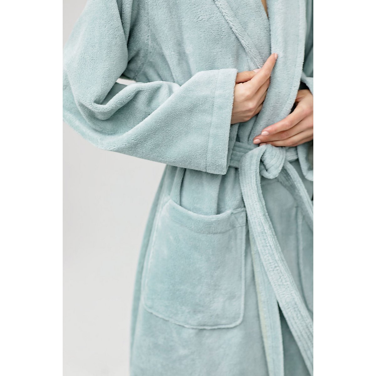 Teddy Bathrobe Sea Green – Bild 3