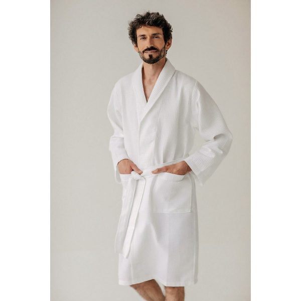 Kos Bathrobe White – Bild 5