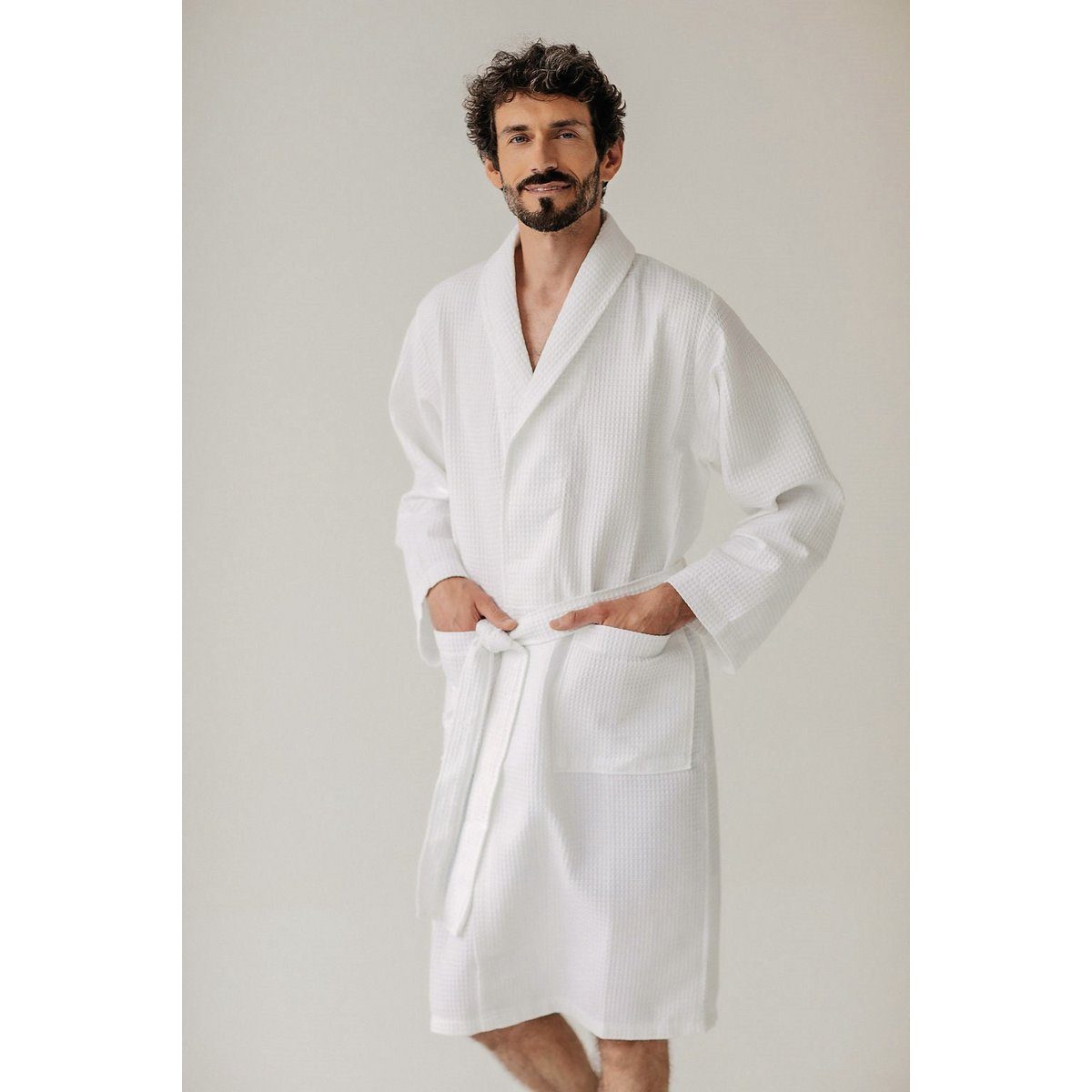 Kos Bathrobe White – Bild 5