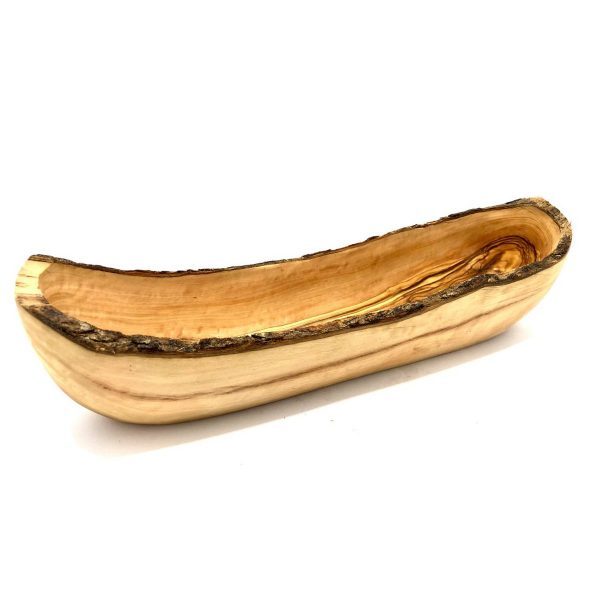Brotschale rustikal aus Olivenholz 40 – 45 cm – Bild 2