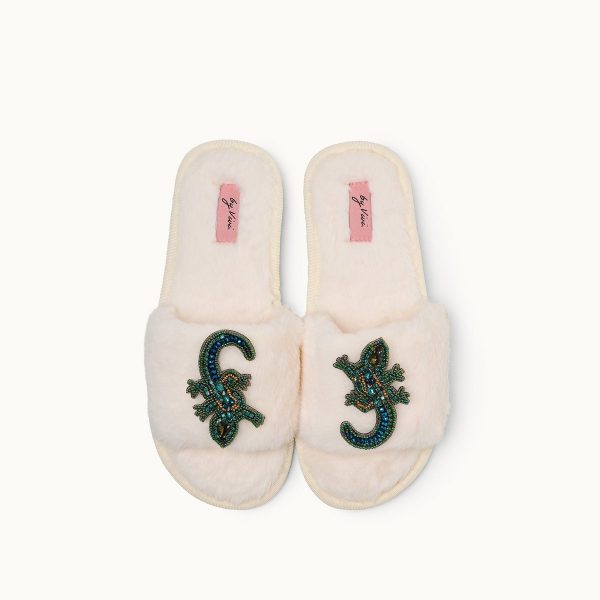 Broschenpaar für Slipper: Salamander
