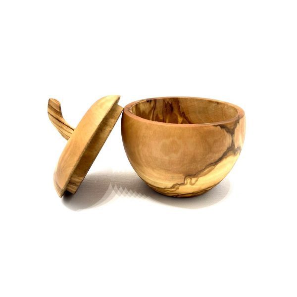 Dose wie Apfel aus Olivenholz – Bild 6