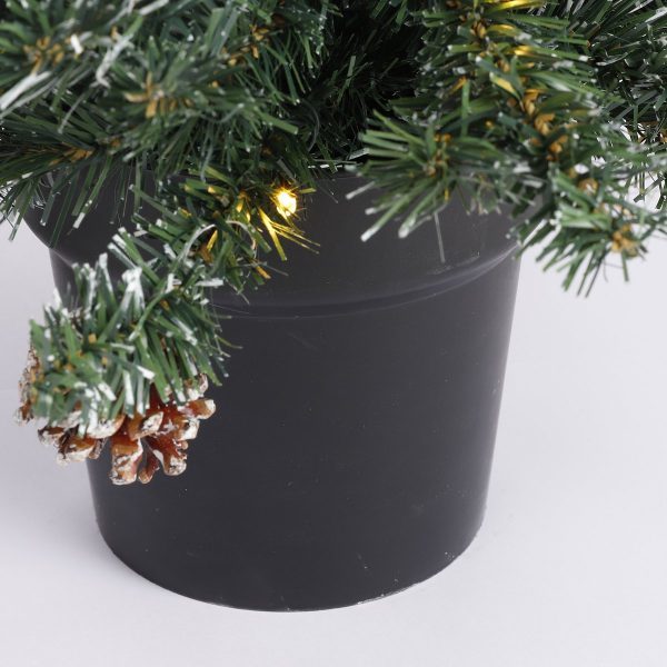 Creston Set bestehend aus 2 Weihnachtsbäumen und 1 Kranz mit LED-Beleuchtung – Grün – Bild 5
