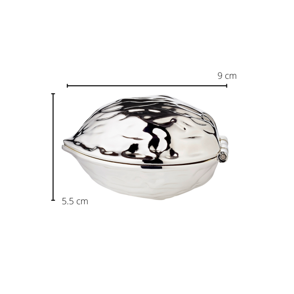 EDZARD Nussknacker Walnuss, edel versilbert, anlaufgeschützt, Länge 9 cm – Bild 5