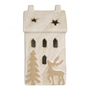 Dekoration Haus mit LED 10x9x18 cm