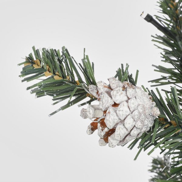 Creston Set bestehend aus 2 Weihnachtsbäumen und 1 Kranz mit LED-Beleuchtung – Grün – Bild 3