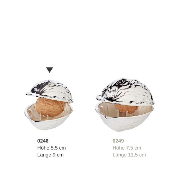 EDZARD Nussknacker Walnuss, edel versilbert, anlaufgeschützt, Länge 9 cm – Bild 6
