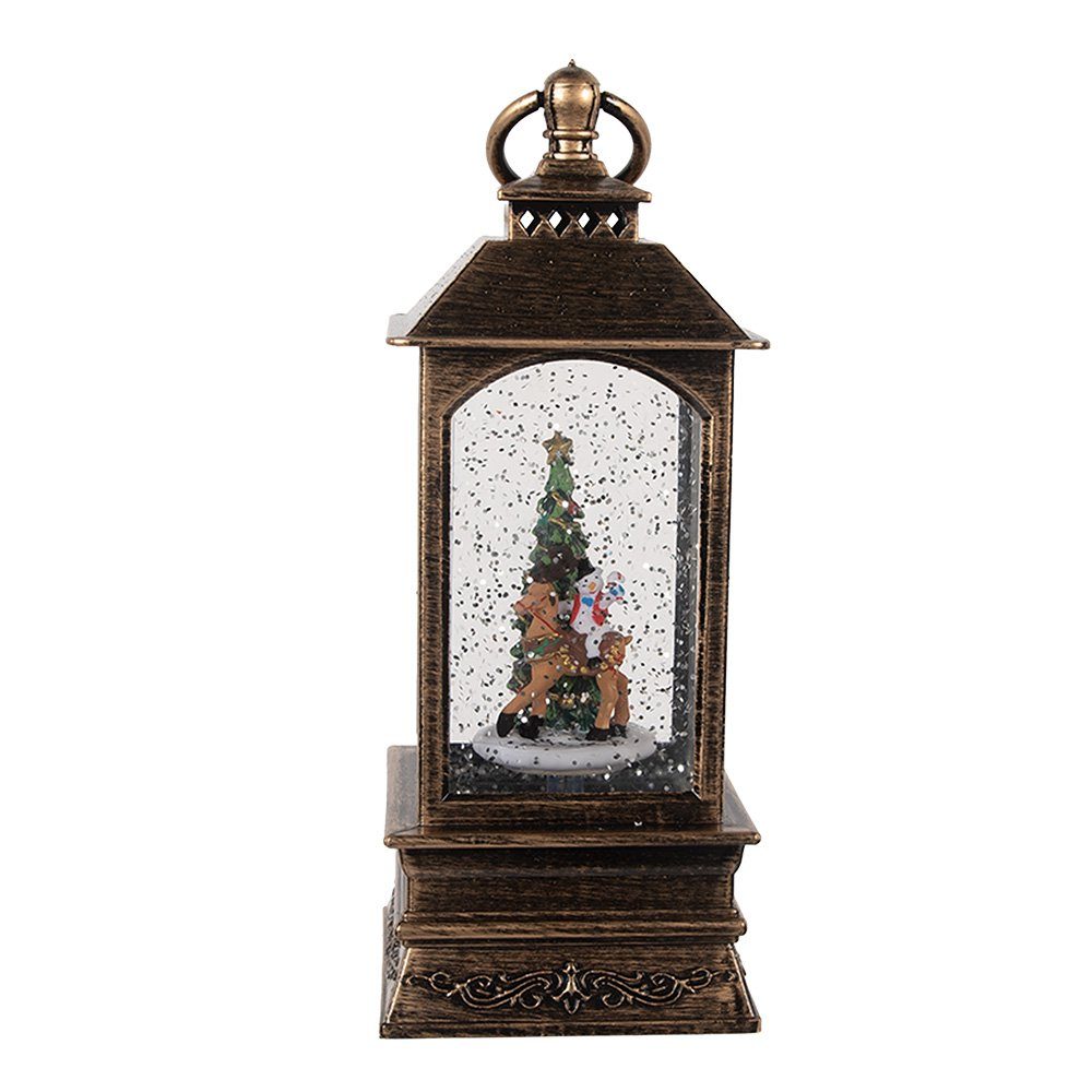 Dekorationslaterne mit Weihnachtsbaum 8x8x20 cm / 3xaaaa