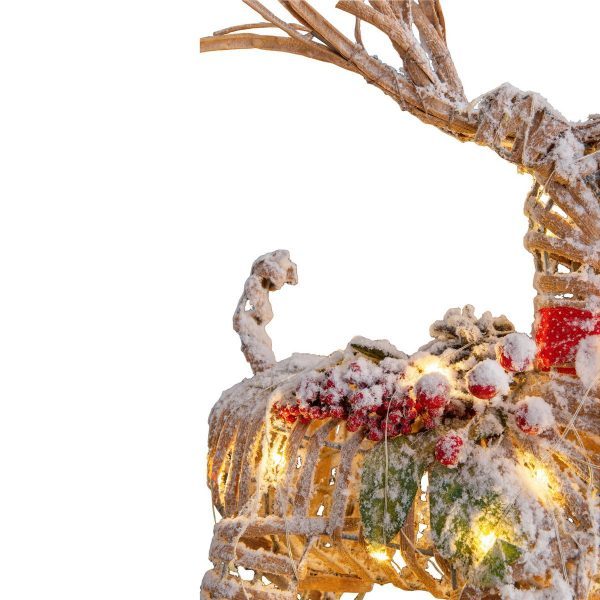 LED-Weihnachtsdeko "RENTIER" aus wetterfestem Kunststoff in natur, mit fest verbauten LEDs – Bild 12