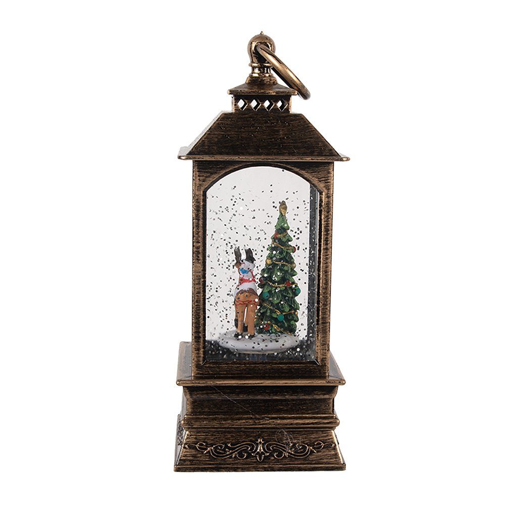 Dekorationslaterne mit Weihnachtsbaum 8x8x20 cm / 3xaaaa – Bild 3