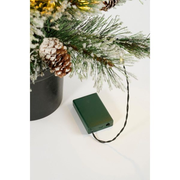 Vandans Künstlicher Weihnachtsbaum im Topf – H90 x Ø48 cm – Grün gefrostet – Bild 5