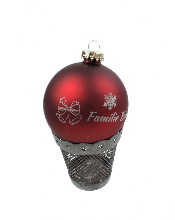 Individuell gravierte Weihnachtsbaum-Glaskugeln 70 - 80 mm verschiedene Farben – Bild 10