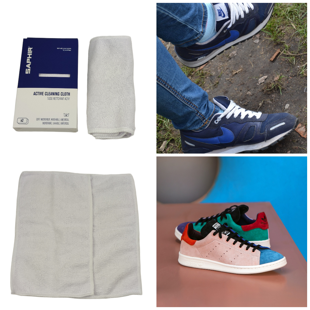 Saphir Sneaker Care ACTIVE CLEANING CLOTH Sneaker Reinigungstuch 2 Stück 15 x 28 cm – Bild 2