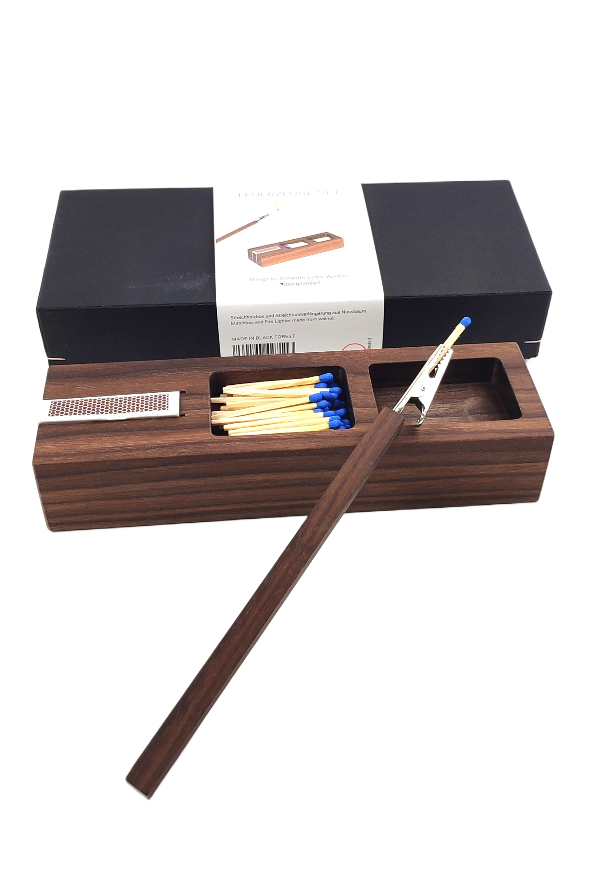 Kaminholz Anzünder Feuerzeuge Set Nuss