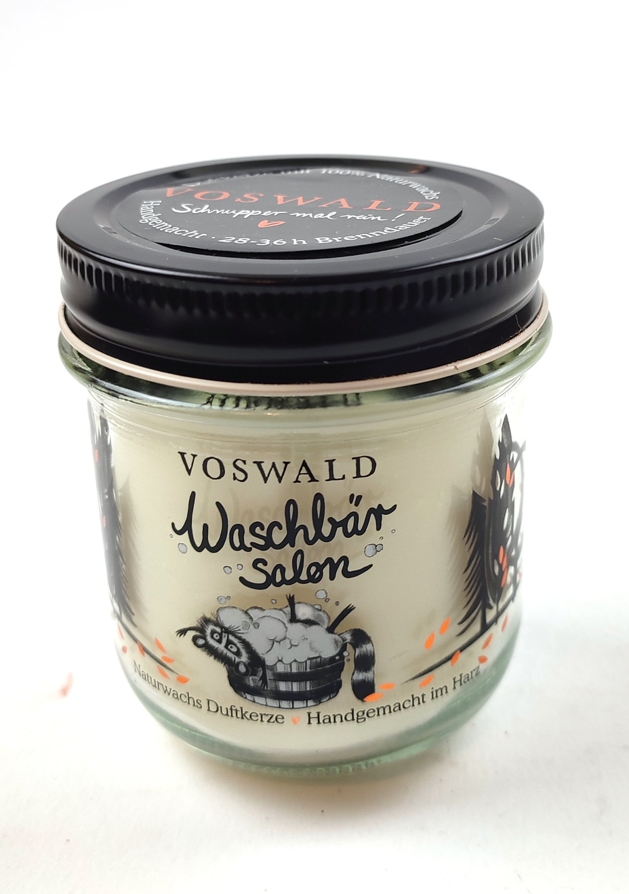 VOSWALD Waschbär Salon Duftkerze – Bild 2