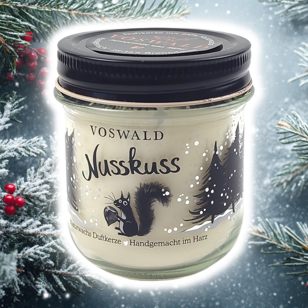 VOSWALD Nusskuss Duftkerze – Bild 3