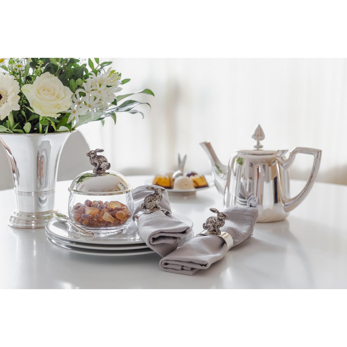 EDZARD Dose Vorratsglas Hase, Deckel edel versilbert und anlaufgeschützt, Höhe 12 cm, Durchmesser 9 cm – Bild 9