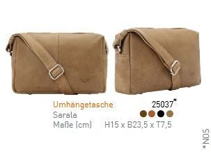 Voi Umhängetasche SARALA City-Cowboy Leder Crossoverbag Damen – Bild 2