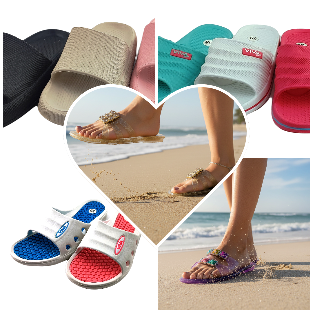 Großer Hebold24 Schuh-Ausverkauf: 2er-Überraschungspaket Überraschungspaket Flache Slides - Restposten(Über 50% Rabatt!)