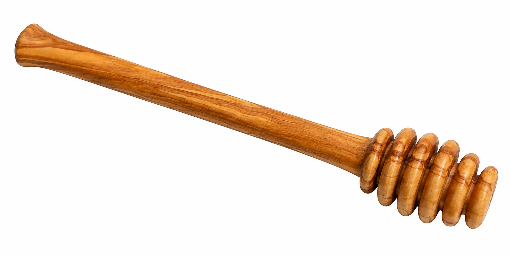 Honiglöffel 14 cm aus massivem Olivenholz – handgefertigt – für Honig, Sirup und flüssige Süßungsmittel