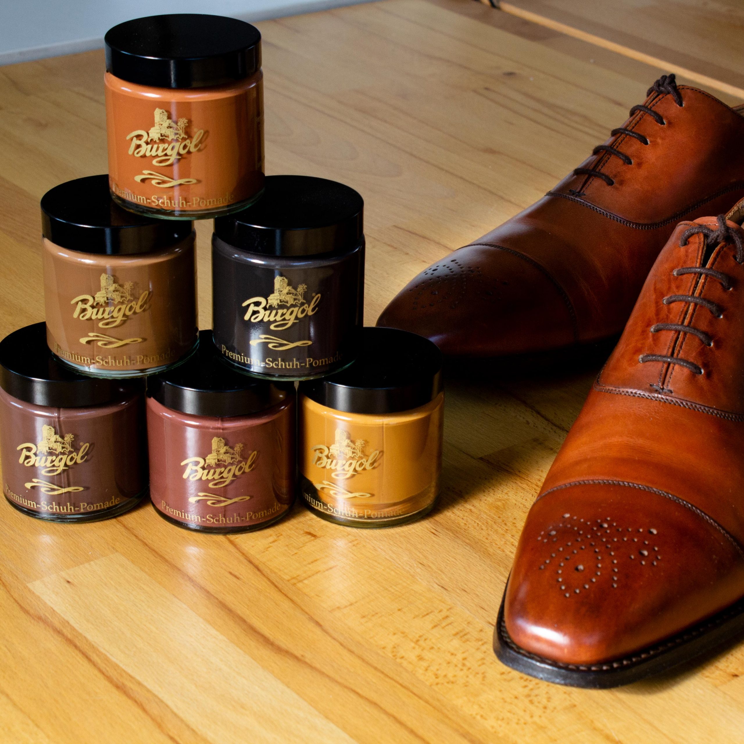Burgol Premium Schuhpomade Mittelbraun – Hochwertige Schuhcreme für Glattleder mit Carnaubawachs & Bienenwachs – Bild 6
