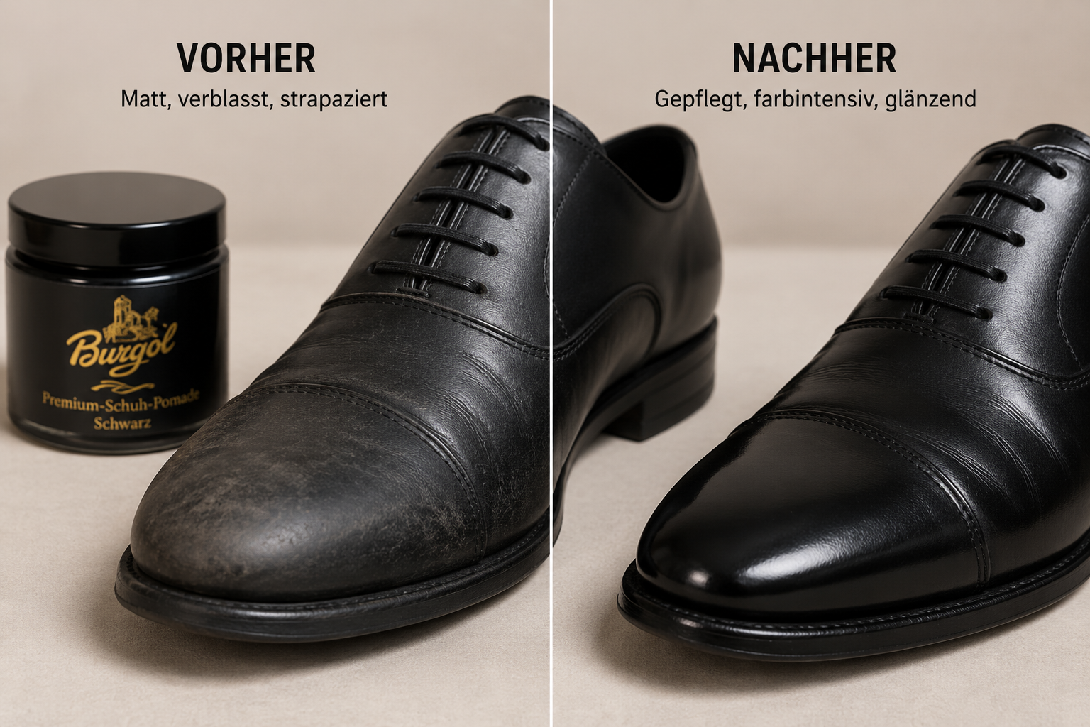 Burgol Premium Schuhpomade Mittelbraun – Hochwertige Schuhcreme für Glattleder mit Carnaubawachs & Bienenwachs – Bild 5