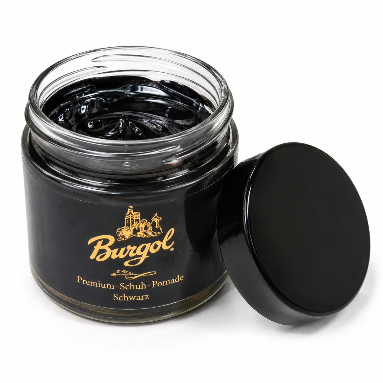 Burgol Premium Schuhpomade Schwarz – Hochwertige Schuhcreme für Glattleder mit Carnaubawachs & Bienenwachs – Bild 2