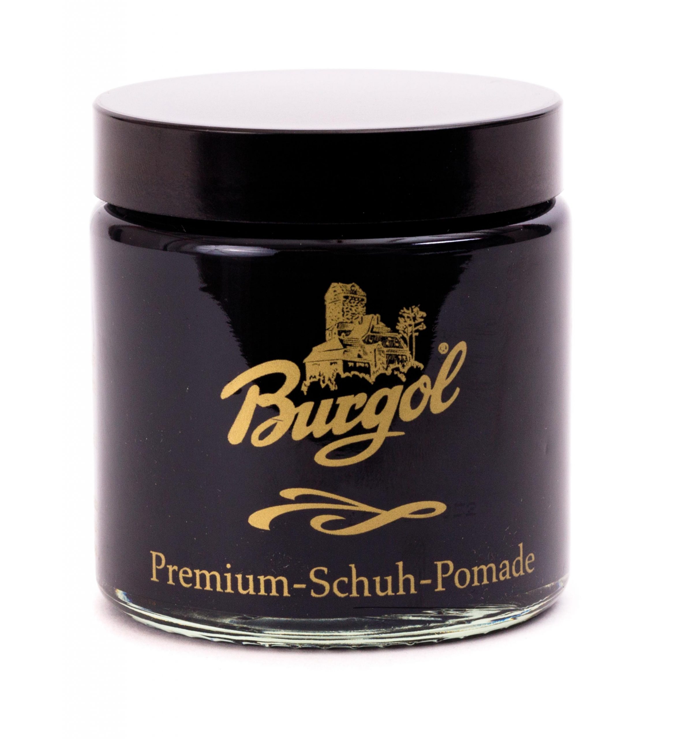 Burgol Premium Schuhpomade Schwarz – Hochwertige Schuhcreme für Glattleder mit Carnaubawachs & Bienenwachs