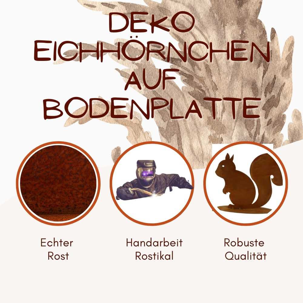 Metalldeko Rost Eichhörnchen Kecki - trendige Herbstdekoration – Bild 5