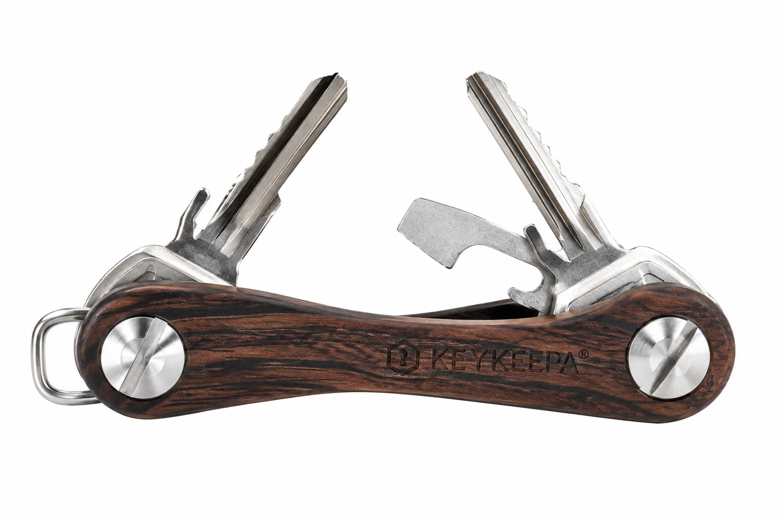 KEYKEEPA Schlüsselorganizer Wood Tobacco Oak aus Edelholz – inklusive individueller Gravur
