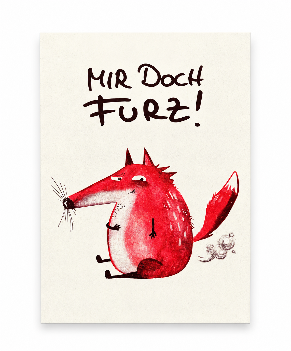Voswald Postkarte Mir doch Furz! Lustige Fuchs-Grußkarte A6