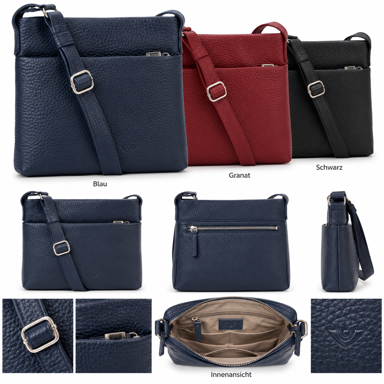 Voi Damen 21889 Umhängetasche Leder Hirsch Crossbody Bag Bristol