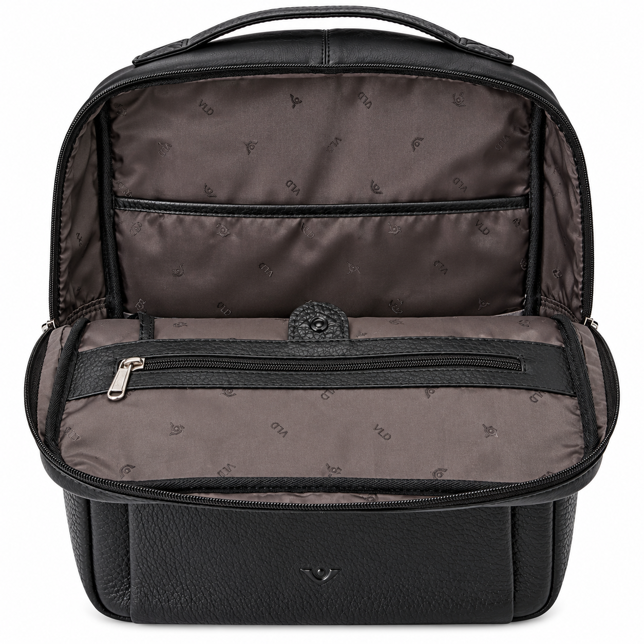 VOI leather design MAXIMA Lederrucksack Damen schwarz mit Laptopfach – Bild 3