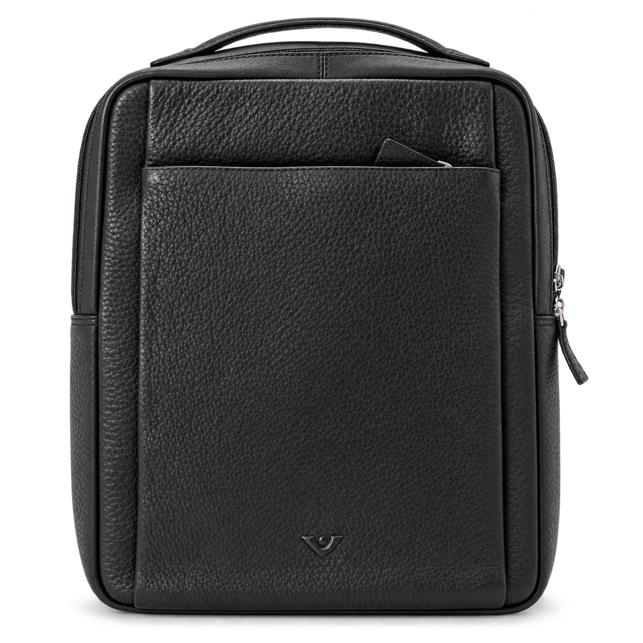 VOI leather design MAXIMA Lederrucksack Damen schwarz mit Laptopfach