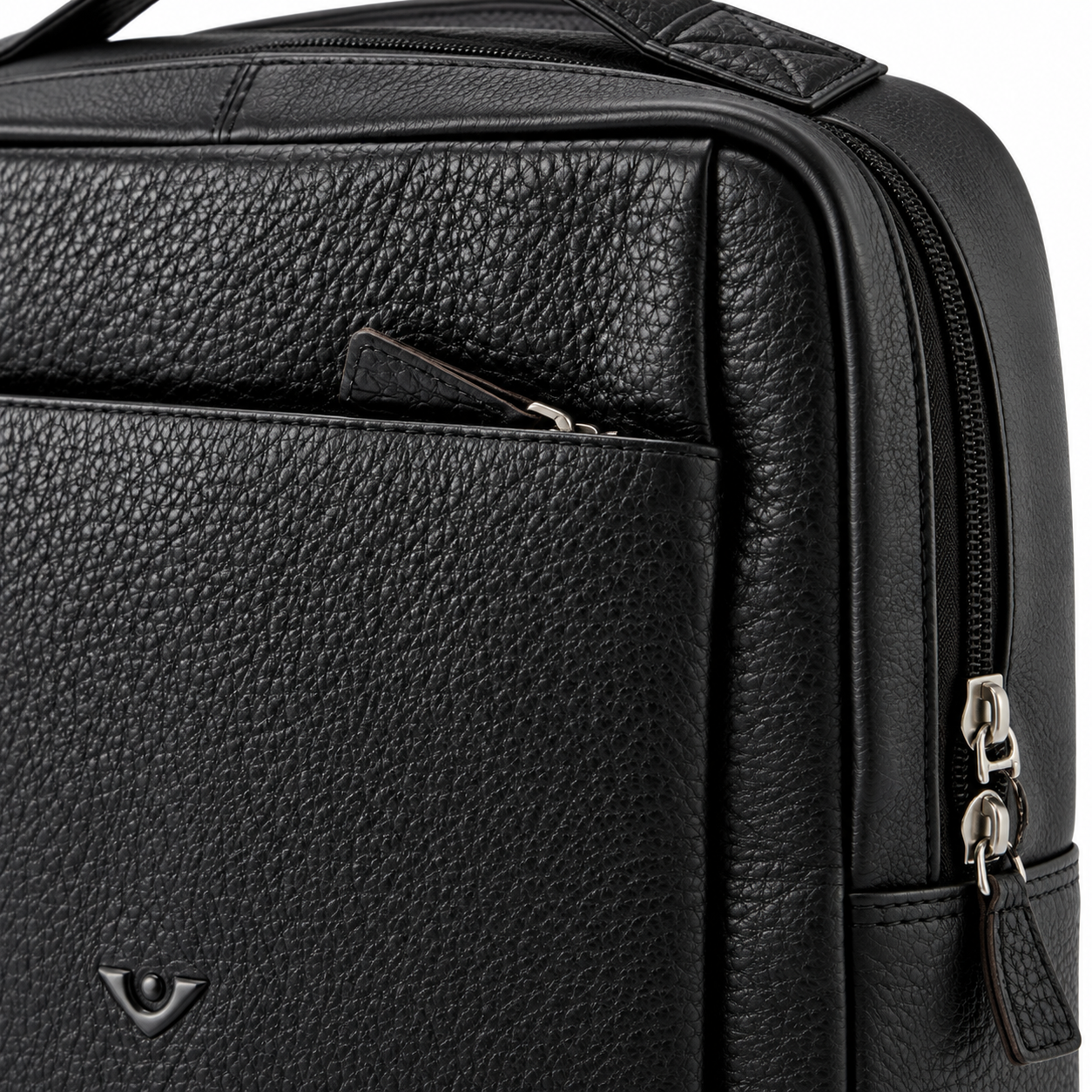 VOI leather design MAXIMA Lederrucksack Damen schwarz mit Laptopfach – Bild 4